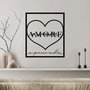 Wallity Amore Prima Vista 2 - Escultura de pared de metal negra